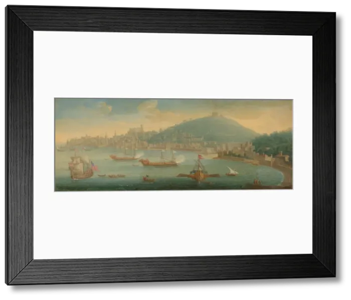 Framed Print : View of Naples, 1675-1750. Creator: Circle of Gaspar van Wittell Framed Print : View of Naples, 1675-1750. Creator: Circle of Gaspar van Wittell