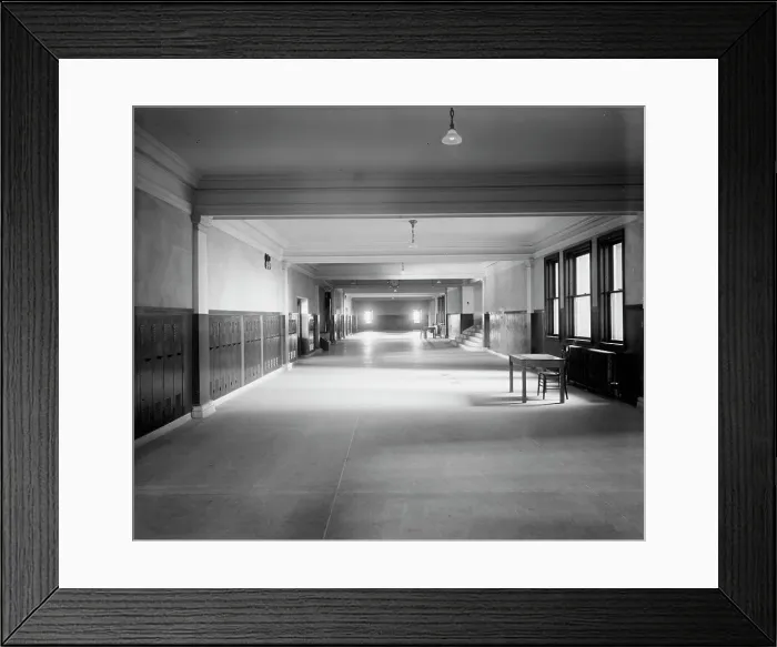 Framed Print : Northwestern High School, main corridor, Detroit, Mich. ca 1911. Creator: Unknown Framed Print : Northwestern High School, main corridor, Detroit, Mich. ca 1911. Creator: Unknown