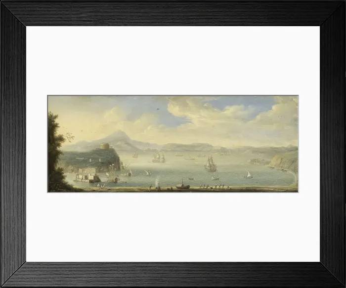Framed Print : View of the Gulf of Naples, 1675-1750. Creator: Caspar van Wittel (circle of) Framed Print : View of the Gulf of Naples, 1675-1750. Creator: Caspar van Wittel (circle of)