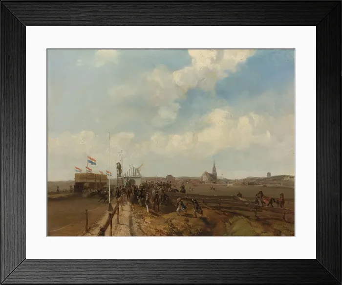 Framed Print : Racetrack at Scheveningen, opened 3 August 1846, 1846. Creator: Charles Rochussen