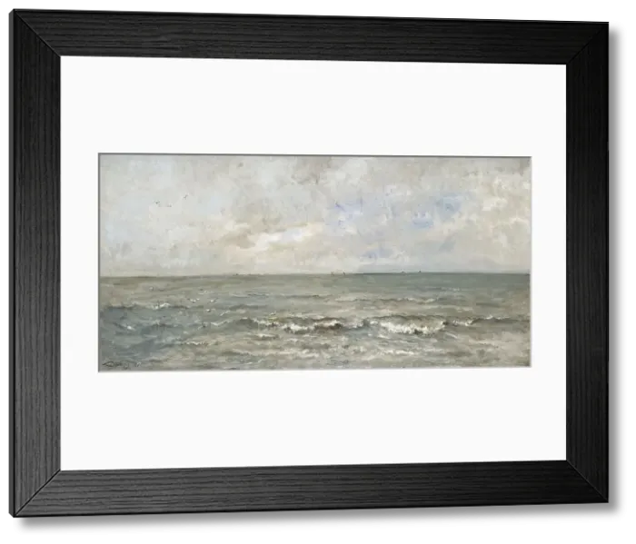 Framed Print : Seascape, 1876. Creator: Charles Francois Daubigny Framed Print : Seascape, 1876. Creator: Charles Francois Daubigny