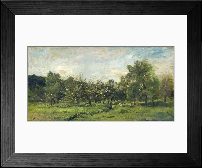 Framed Print : Orchard, 1865-1869. Creator: Charles Francois Daubigny Framed Print : Orchard, 1865-1869. Creator: Charles Francois Daubigny