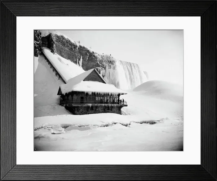 Framed Print : Station at foot of incline, American Falls, NiagaraFalls, between 1880 and 1901. Creator: Unknown Framed Print : Station at foot of incline, American Falls, NiagaraFalls, between 1880 and 1901. Creator: Unknown