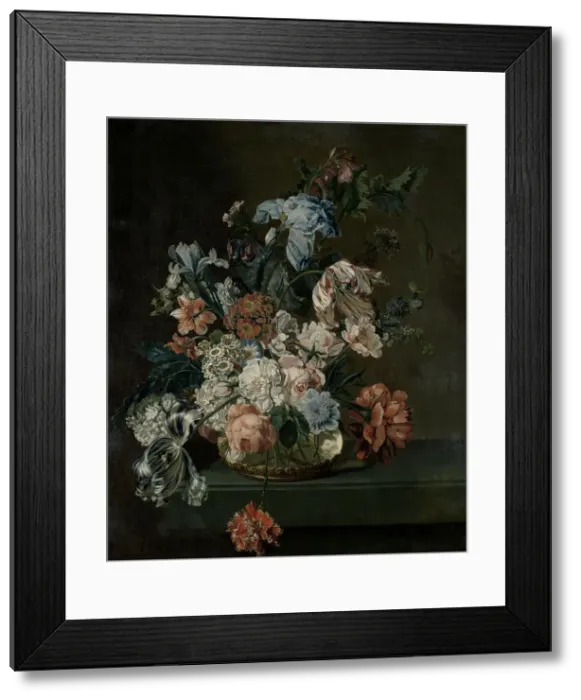 Framed Print : Still Life with Flowers, 1762. Creator: Cornelia van der Mijn Framed Print : Still Life with Flowers, 1762. Creator: Cornelia van der Mijn