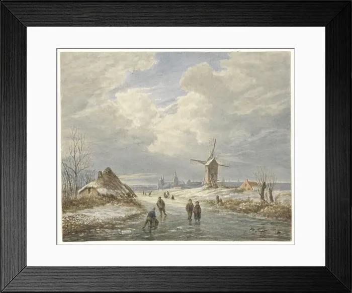 Framed Print : Winter view, 1849-1917. Creator: Matthijs Maris Framed Print : Winter view, 1849-1917. Creator: Matthijs Maris