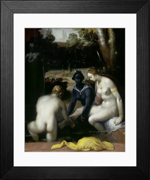 Framed Print : Bathsheba at her Toilet, 1594. Creator: Cornelis Cornelisz van Haarlem Framed Print : Bathsheba at her Toilet, 1594. Creator: Cornelis Cornelisz van Haarlem