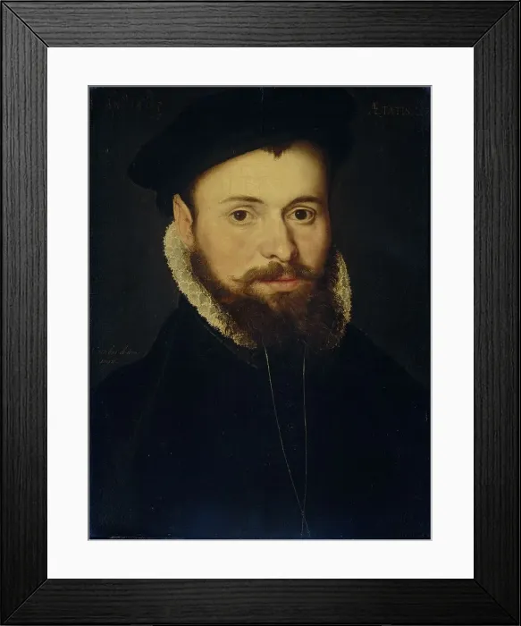 Framed Print : Portrait of a young Man, 1563. Creator: Cornelis de Zeeu Framed Print : Portrait of a young Man, 1563. Creator: Cornelis de Zeeu