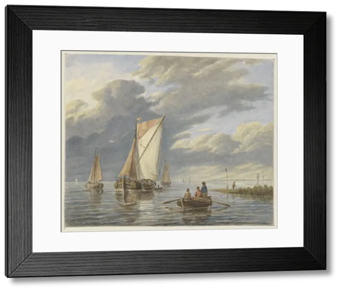 Framed Print : Boats on the water, 1849-1917. Creator: Matthijs Maris Framed Print : Boats on the water, 1849-1917. Creator: Matthijs Maris