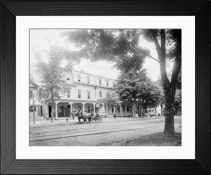 Framed Print : Arlington and Worden Hotels, Lake George, N.Y. The, c1904. Creator: Unknown Framed Print : Arlington and Worden Hotels, Lake George, N.Y. The, c1904. Creator: Unknown