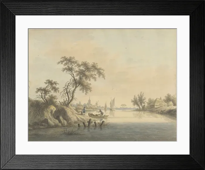 Framed Print : View of the village of Elst on the Maas, 1758-1815. Creator: Nicolaas Wicart Framed Print : View of the village of Elst on the Maas, 1758-1815. Creator: Nicolaas Wicart