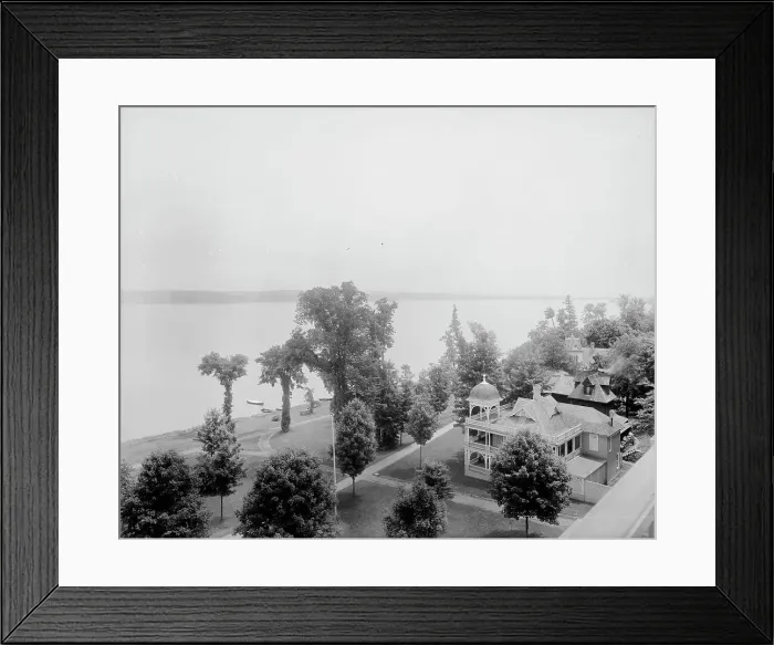 Framed Print : Chautauqua Lake from Athenaeum Hotel, c1898. Creator: Unknown Framed Print : Chautauqua Lake from Athenaeum Hotel, c1898. Creator: Unknown