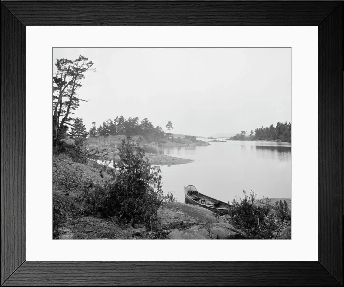 Framed Print : Among the islands, Whitefish Bay, Ont. c1904. Creator: Unknown Framed Print : Among the islands, Whitefish Bay, Ont. c1904. Creator: Unknown