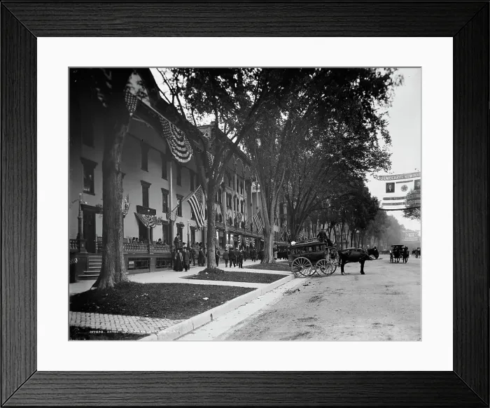 Framed Print : Hotel American, Saratoga, N.Y. 1904. Creator: Unknown Framed Print : Hotel American, Saratoga, N.Y. 1904. Creator: Unknown