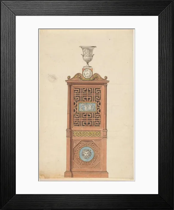 Framed Print : Design for an organ pendula, c.1785-c.1790. Creator: Anon Framed Print : Design for an organ pendula, c.1785-c.1790. Creator: Anon