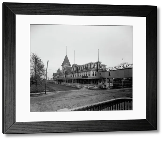 Framed Print : Egnew Hotel, Mt. Clemens, between 1880 and 1899. Creator: Unknown Framed Print : Egnew Hotel, Mt. Clemens, between 1880 and 1899. Creator: Unknown