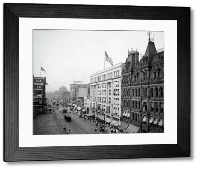 Framed Print : Main Street, Buffalo, N.Y. c1904. Creator: Unknown Framed Print : Main Street, Buffalo, N.Y. c1904. Creator: Unknown