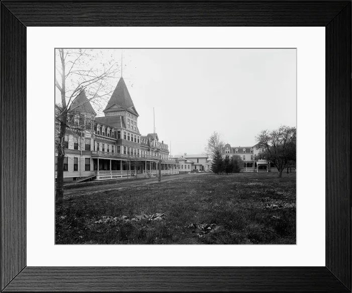 Framed Print : Hotel Egnew and bath house, Mt. Clemens, between 1880 and 1899. Creator: Unknown