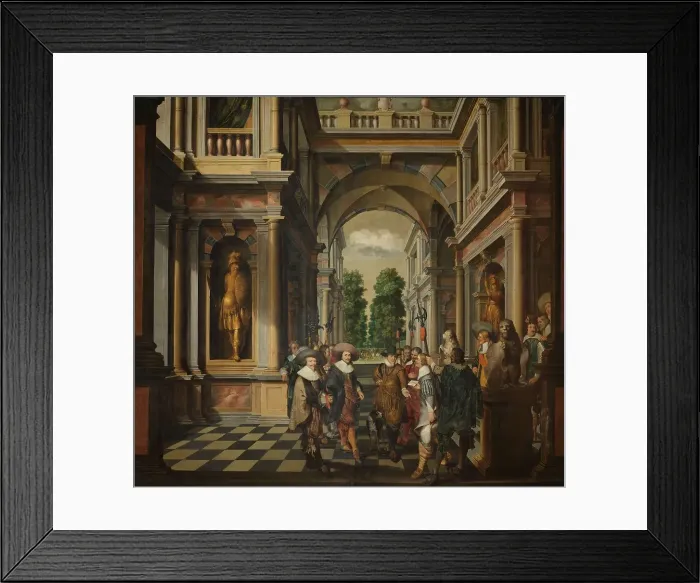 Framed Print : A Seven-Part Decorative Sequence: A Gallery, 1630-1632. Creator: Dirck van Delen Framed Print : A Seven-Part Decorative Sequence: A Gallery, 1630-1632. Creator: Dirck van Delen