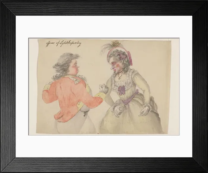 Framed Print : Caricature, 1750-1850. Creator: Anon Framed Print : Caricature, 1750-1850. Creator: Anon
