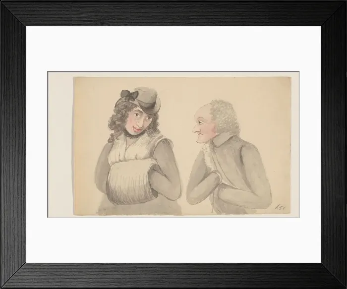 Framed Print : Caricature, 1750-1850. Creator: Anon Framed Print : Caricature, 1750-1850. Creator: Anon