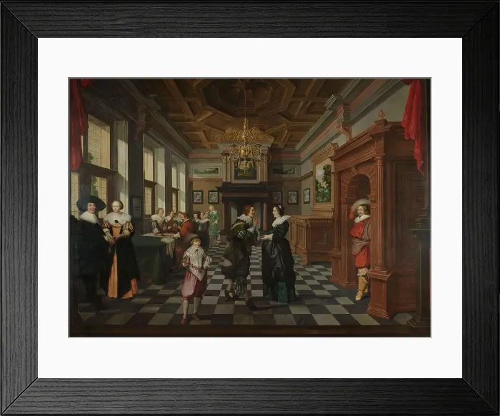 Framed Print : A Seven-Part Decorative Sequence: An Interior, 1630-1632. Creator: Dirck van Delen Framed Print : A Seven-Part Decorative Sequence: An Interior, 1630-1632. Creator: Dirck van Delen