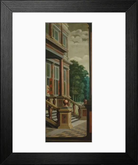 Framed Print : A Seven-Part Decorative Sequence: An Outdoor Stairway, 1630-1632. Creator: Dirck van Delen Framed Print : A Seven-Part Decorative Sequence: An Outdoor Stairway, 1630-1632. Creator: Dirck van Delen