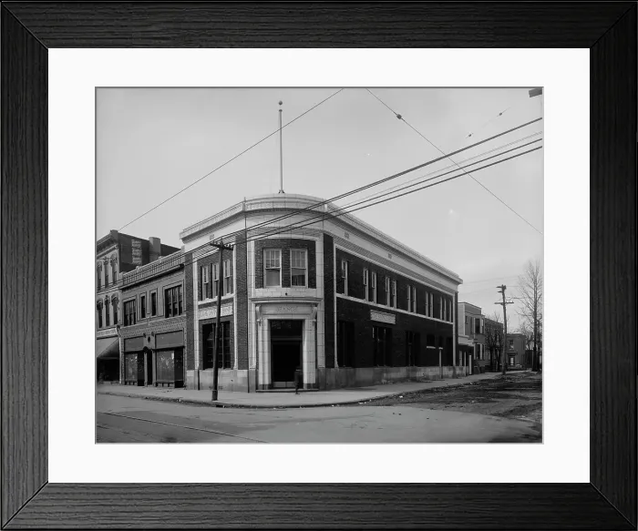 Framed Print : Michigan Avenue branch, Dime Savings Bank, Detroit, Mich. between 1905 and 1915. Creator: Unknown Framed Print : Michigan Avenue branch, Dime Savings Bank, Detroit, Mich. between 1905 and 1915. Creator: Unknown