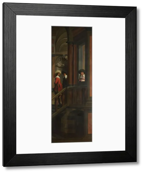 Framed Print : A Seven-Part Decorative Sequence: An Outdoor Stairway, 1630-1632. Creator: Dirck van Delen