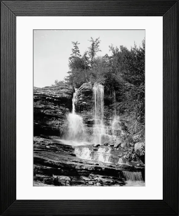 Framed Print : Peterskill Falls, Lake Minnewaska, N.Y. c1903. Creator: Unknown Framed Print : Peterskill Falls, Lake Minnewaska, N.Y. c1903. Creator: Unknown