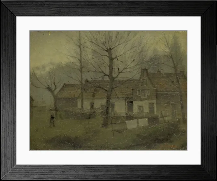 Framed Print : Houses in a Village, 1885-1907. Creator: Johann Eduard Karsen Framed Print : Houses in a Village, 1885-1907. Creator: Johann Eduard Karsen