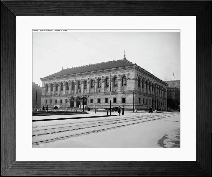 Framed Print : Public Library, Boston, Mass. between 1900 and 1906. Creator: Unknown Framed Print : Public Library, Boston, Mass. between 1900 and 1906. Creator: Unknown