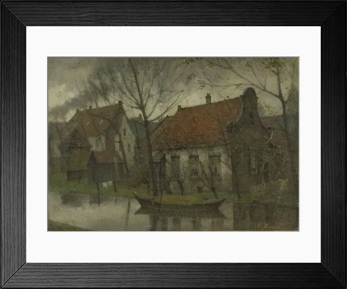 Framed Print : View in a Village, 1885-1900. Creator: Johann Eduard Karsen Framed Print : View in a Village, 1885-1900. Creator: Johann Eduard Karsen