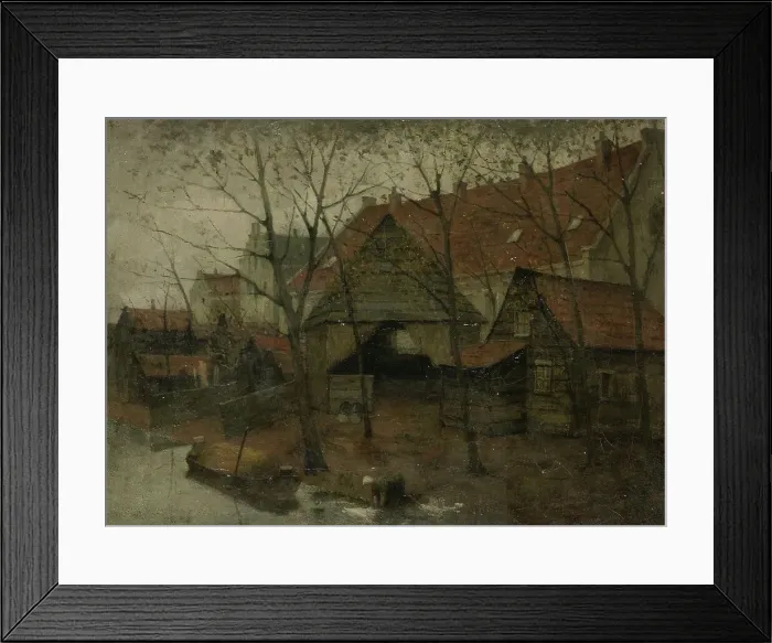 Framed Print : The Vinkenbuurt near Amsterdam, 1885-1900. Creator: Johann Eduard Karsen Framed Print : The Vinkenbuurt near Amsterdam, 1885-1900. Creator: Johann Eduard Karsen