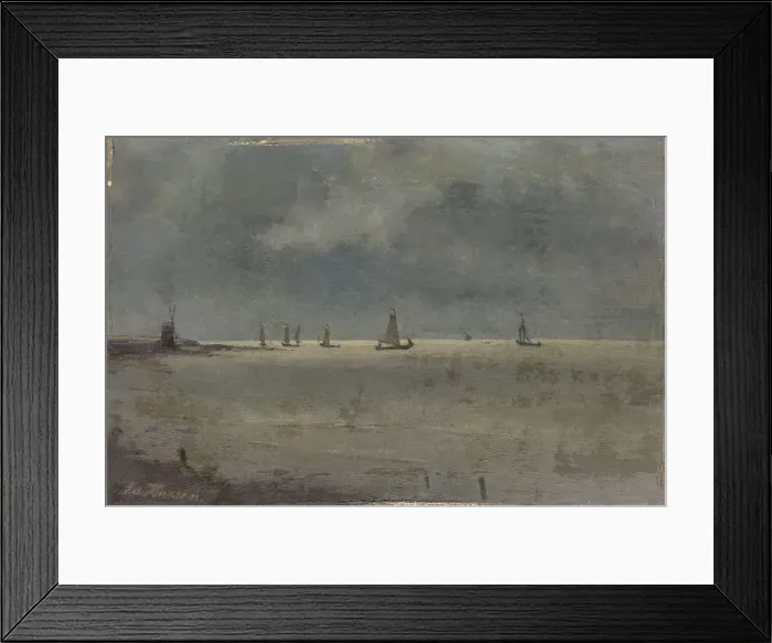Framed Print : The Zuider Zee, 1885-1900. Creator: Johann Eduard Karsen Framed Print : The Zuider Zee, 1885-1900. Creator: Johann Eduard Karsen