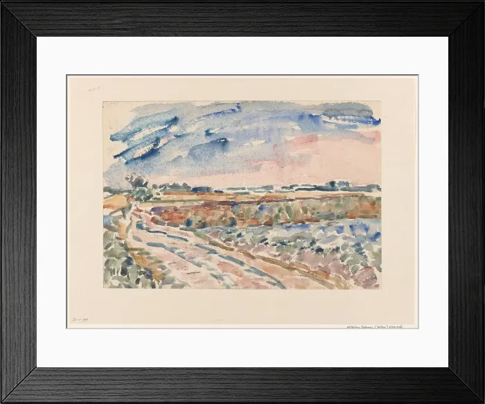 Framed Print : Road through landscape, 1873-1932. Creator: Willem Steenhoff Framed Print : Road through landscape, 1873-1932. Creator: Willem Steenhoff