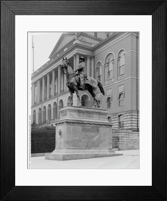 Framed Print : Hooker Statue, State House Grounds, Boston, Mass. c1904. Creator: Unknown