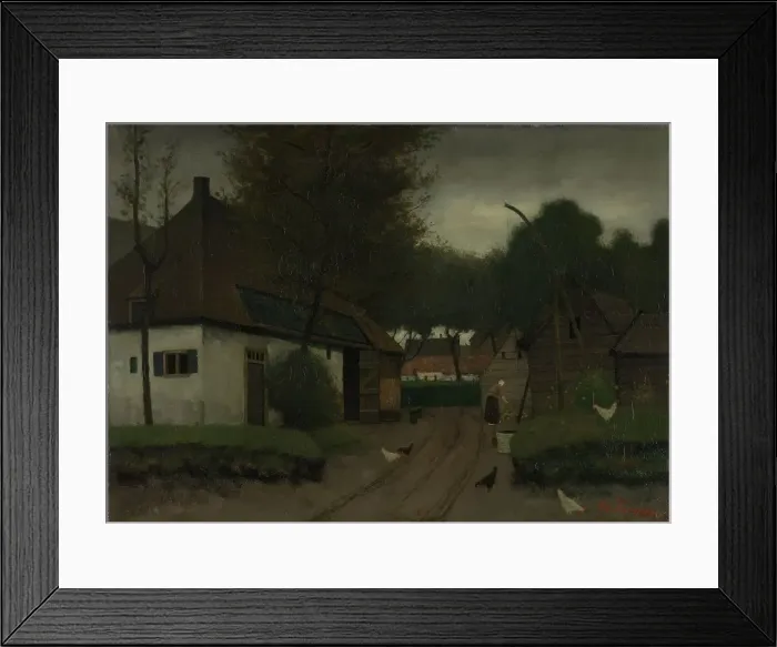 Framed Print : Farmstead, 1890-1900. Creator: Johann Eduard Karsen Framed Print : Farmstead, 1890-1900. Creator: Johann Eduard Karsen