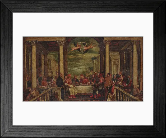 Framed Print : Banquet of Saint Gregory the Great. Creator: Veronese, Paolo (1528-1588) Framed Print : Banquet of Saint Gregory the Great. Creator: Veronese, Paolo (1528-1588)