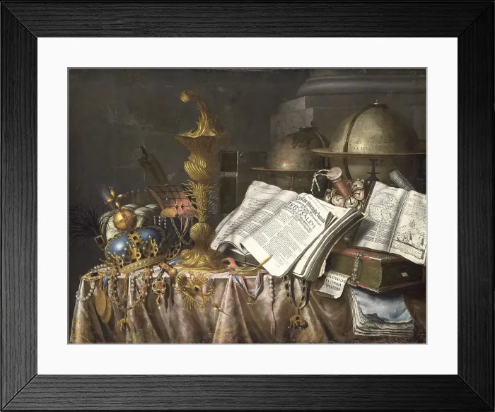 Framed Print : Vanitas Still Life, 1662. Creator: Edwaert Collier Framed Print : Vanitas Still Life, 1662. Creator: Edwaert Collier