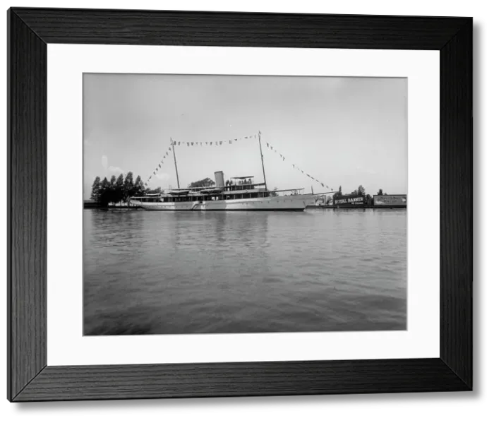 Framed Print : Yacht Caroline of Toledo, St. Clair Flats, Mich. between 1909 and 1915. Creator: Unknown Framed Print : Yacht Caroline of Toledo, St. Clair Flats, Mich. between 1909 and 1915. Creator: Unknown