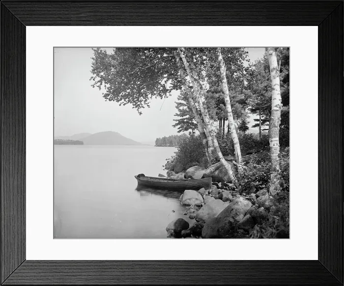 Framed Print : Concordia Bay, along the shore, Lake George, N.Y. (1904?). Creator: Unknown Framed Print : Concordia Bay, along the shore, Lake George, N.Y. (1904?). Creator: Unknown