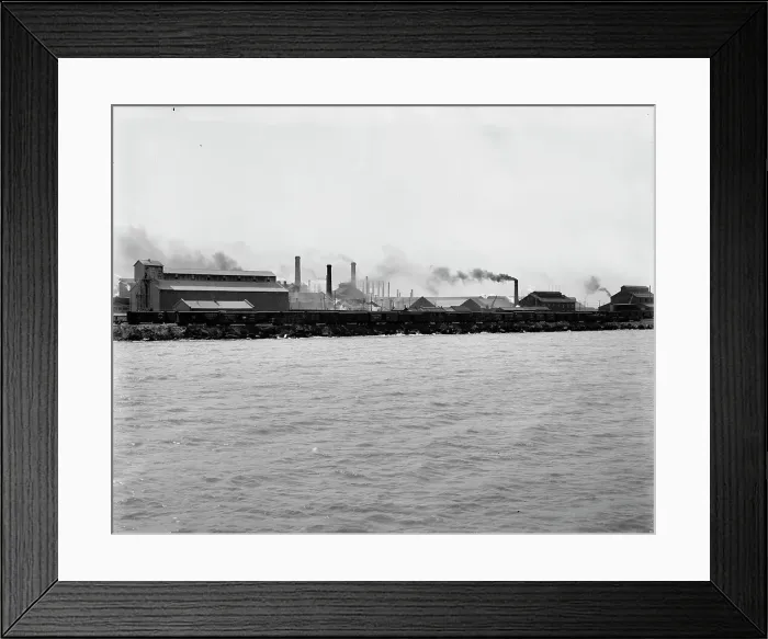 Framed Print : Illinois Steel Works, South Chicago, Ill. between 1900 and 1905. Creator: Unknown Framed Print : Illinois Steel Works, South Chicago, Ill. between 1900 and 1905. Creator: Unknown