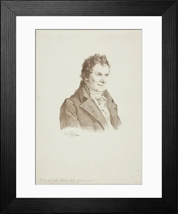 Framed Print : Portrait of the Engraver Baquoy, c. 1820. Creator: Andre Dutertre Framed Print : Portrait of the Engraver Baquoy, c. 1820. Creator: Andre Dutertre