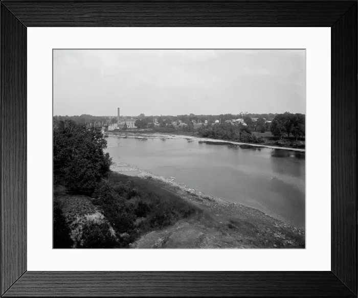 Framed Print : Kankakee River at Wilmington, Ill's. between 1900 and 1905. Creator: Unknown Framed Print : Kankakee River at Wilmington, Ill's. between 1900 and 1905. Creator: Unknown