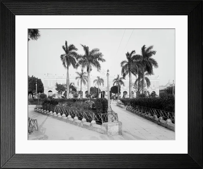 Framed Print : City Hall from the plaza, Matanzas, Cuba, c1904. Creator: Unknown Framed Print : City Hall from the plaza, Matanzas, Cuba, c1904. Creator: Unknown