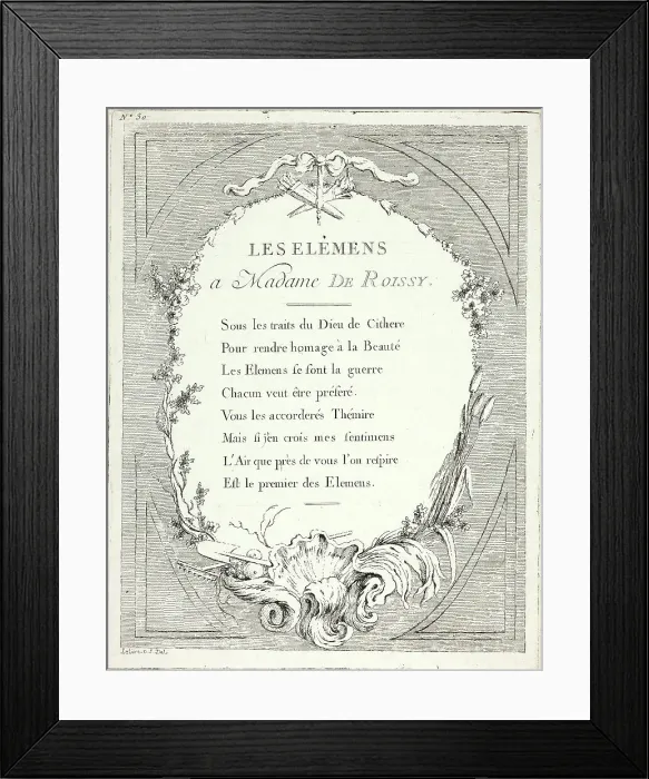 Framed Print : Frontispiece, from Élements, n.d. Creator: Ange-Laurent de La Live de Jully Framed Print : Frontispiece, from Élements, n.d. Creator: Ange-Laurent de La Live de Jully