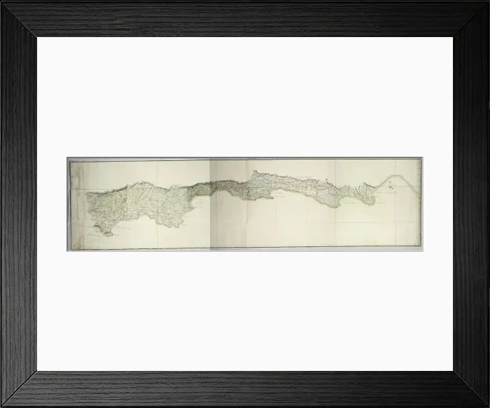 Framed Print : Map of the south coast of South Africa between Cape Agulhas and the Sundays River, after 1789-1790. Creators: Robert Jacob Gordon, Johannes Schumacher Framed Print : Map of the south coast of South Africa between Cape Agulhas and the Sundays River, after 1789-1790. Creators: Robert Jacob Gordon, Johannes Schumacher