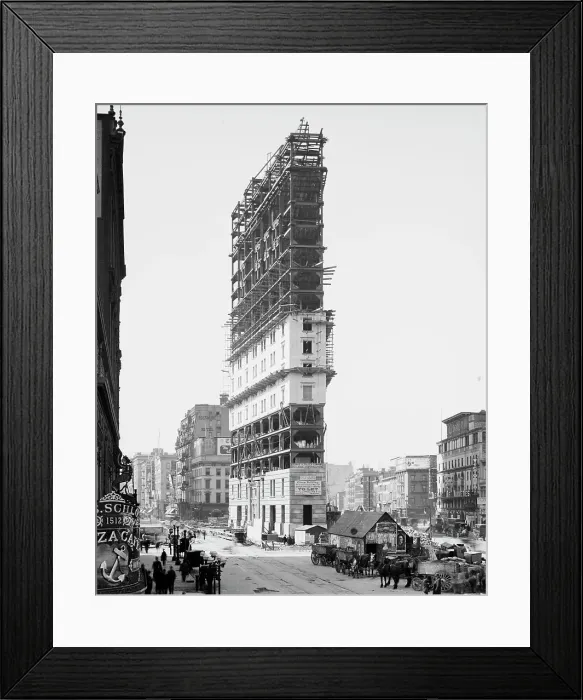 Framed Print : Times Building under construction, New York, N.Y. ca 1904. Creator: Unknown Framed Print : Times Building under construction, New York, N.Y. ca 1904. Creator: Unknown