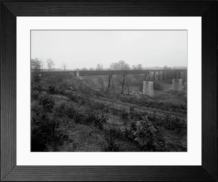 Framed Print : Bridge at Moniteau [County], Mo. 1901 Oct 9. Creator: Unknown