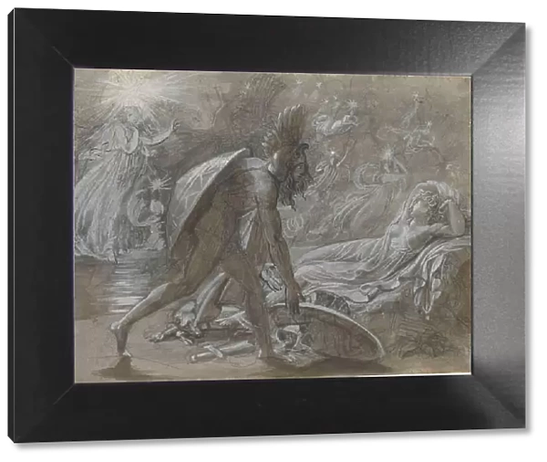 Fingal Mourning Over the Body of Malvina, from Ossian's Berrathon, c. 1810. Creator: Girodet de Roucy-Trioson